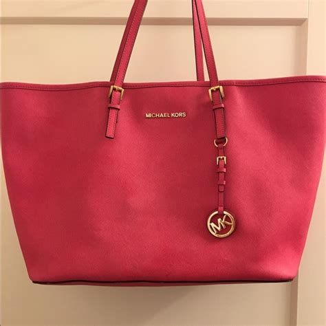 michael kors large tote pink|Michael Kors hot pink.